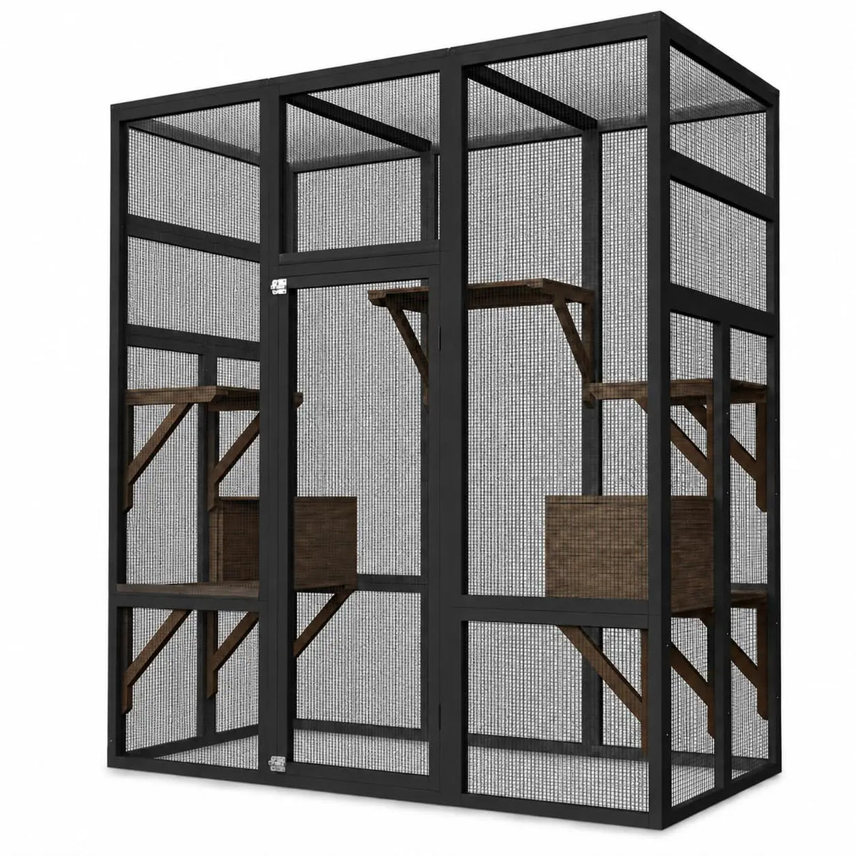 HiMISS Outdoor Wooden Catio Cat Enclosure With Waterproof Roof