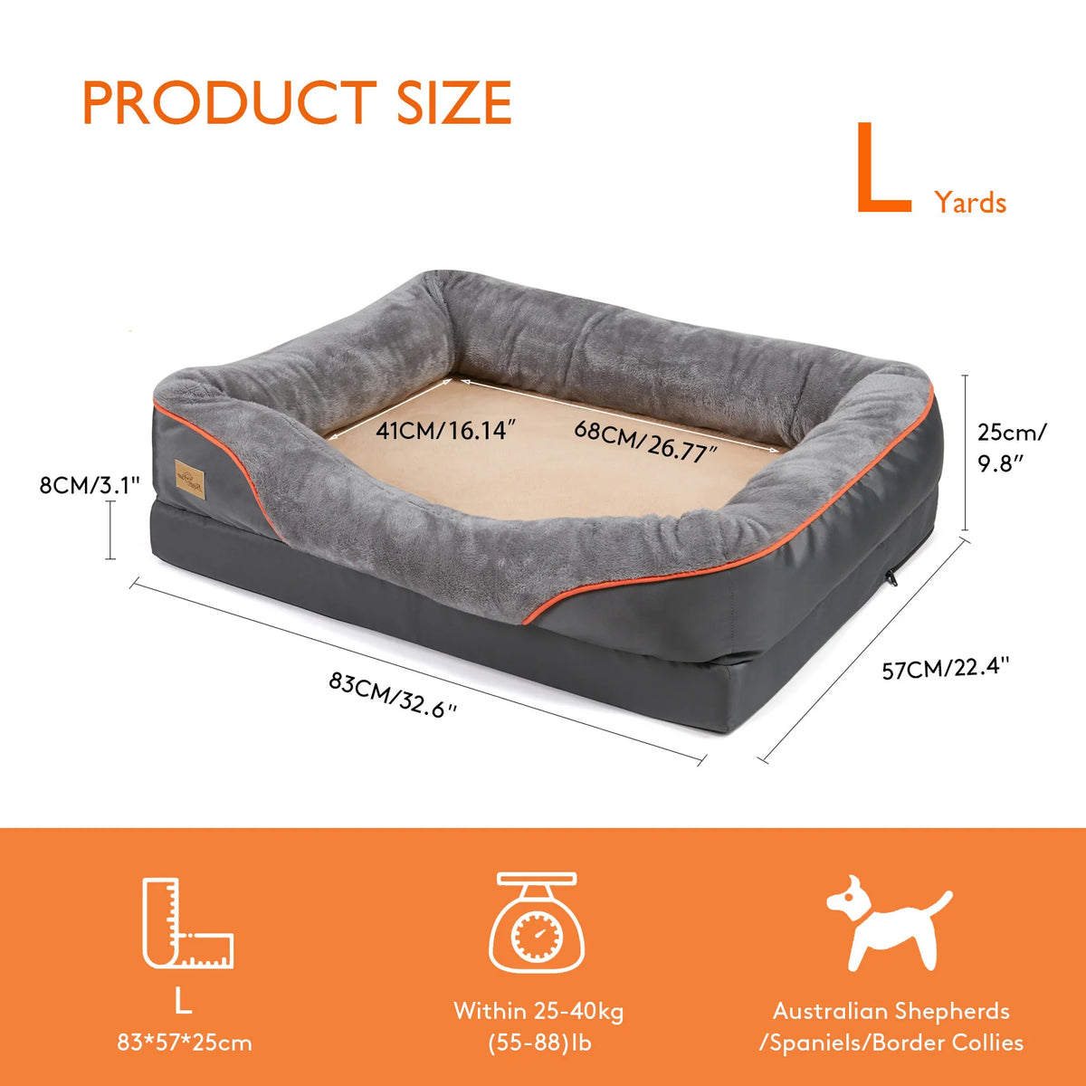 BingoPaw Waterproof Dog Bed Features Removable And Washable Fleece Cover
