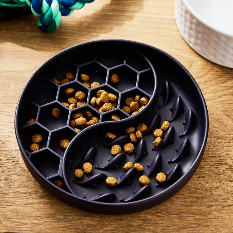 Silicone Slow Feeder Bowl For Cat Dog Interactive Anti Gurgle