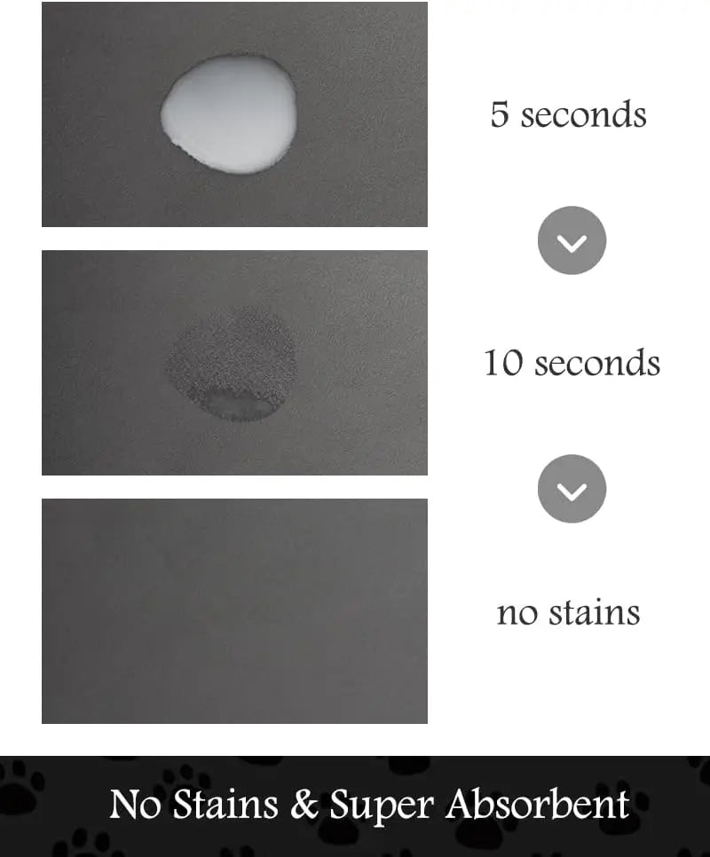 Super Absorbent Pet Feeding Mat With Waterproof Rubber Backing
